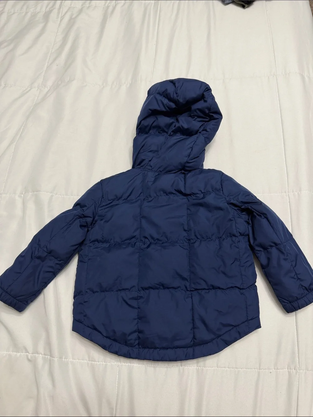 Ralph Lauren Kids Hooded Puffer Jacket - Navy Blue